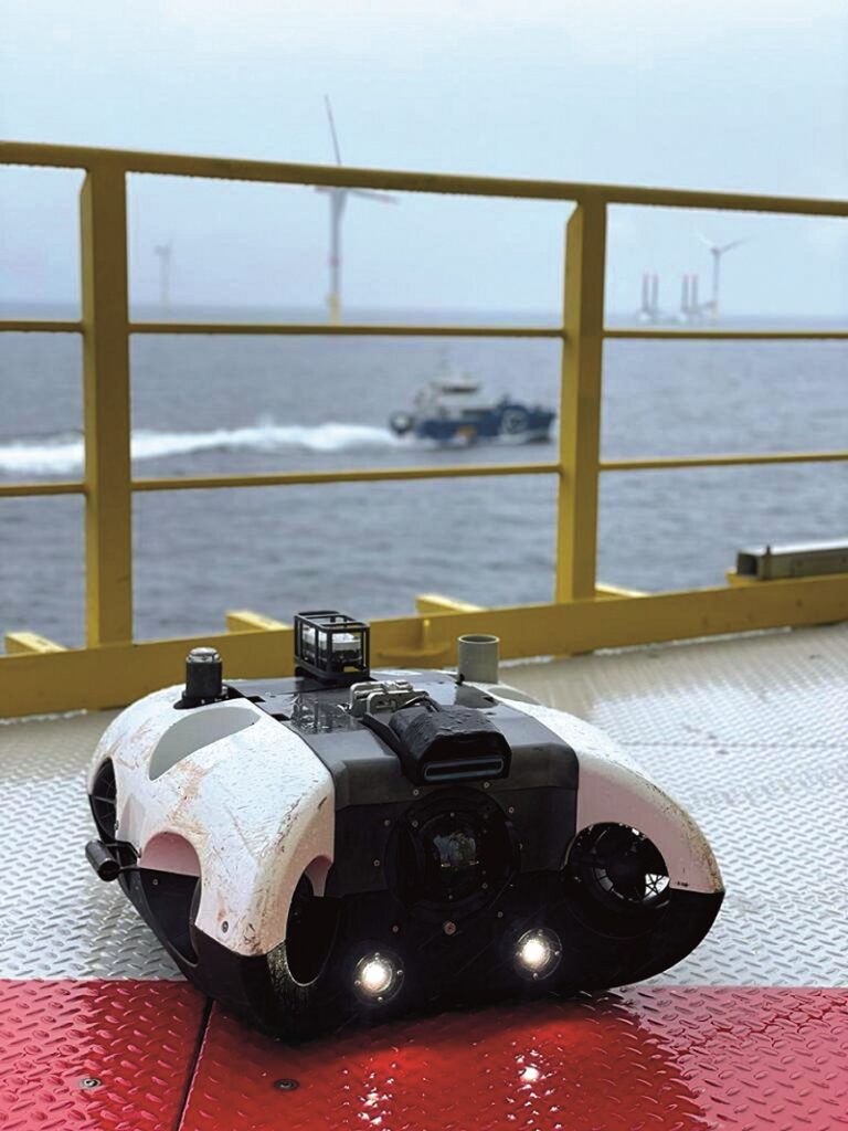 BeeX’s A.IKANBILIS HAUV uses ‘adaptive autonomy’ and a novel thruster arrangement to overcome issues with conventional ROVs and AUVs inspecting wind farms (Images courtesy of BeeX)