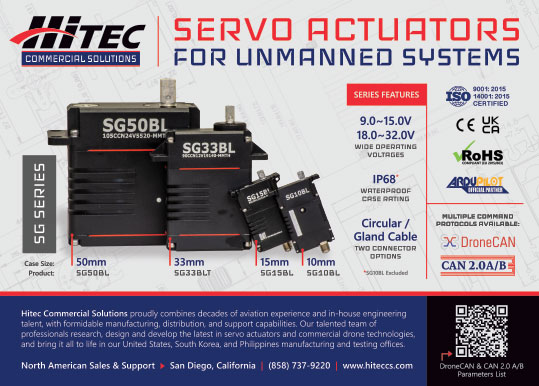 Hitec Servo Actuators for unmanned system