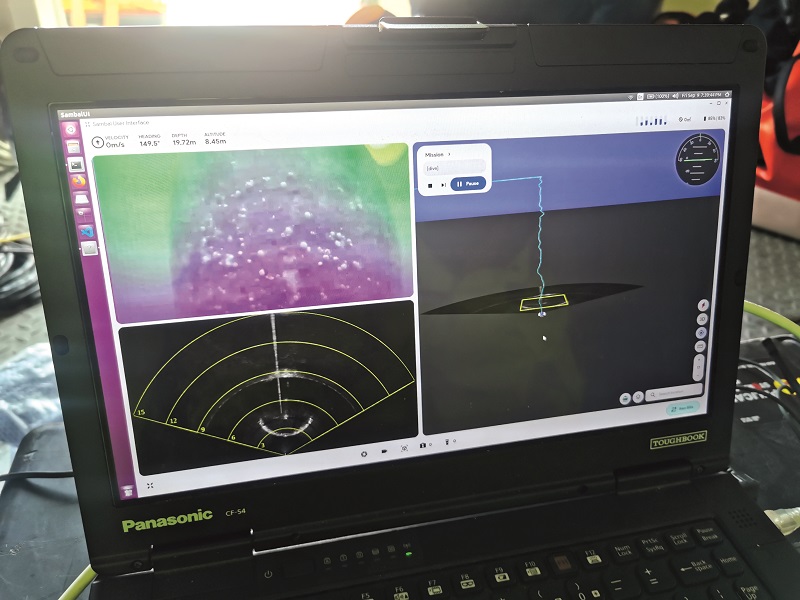 In addition to the onboard camera and sonar, customers can perform additional payloads, with the autonomy and inspection intended to work with or without visibility in the water