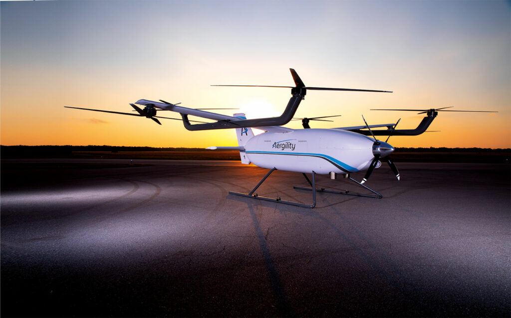 The ATLIS combines aspects of autogyro flight with multi-rotor flight