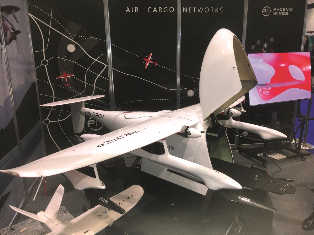 The nose section opens like that of a large military transport aircraft, providing easy access for loading and unloading