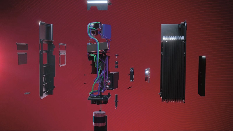 An exploded view of a Kodiak SensorPod