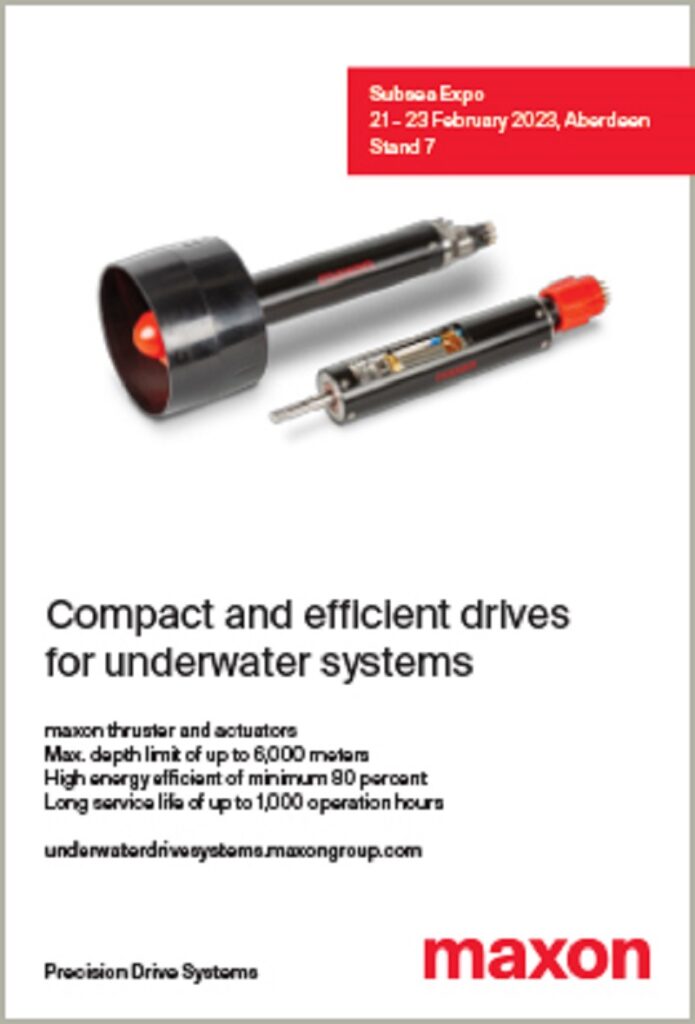 Maxon-compact and efficient drives for underwater systems