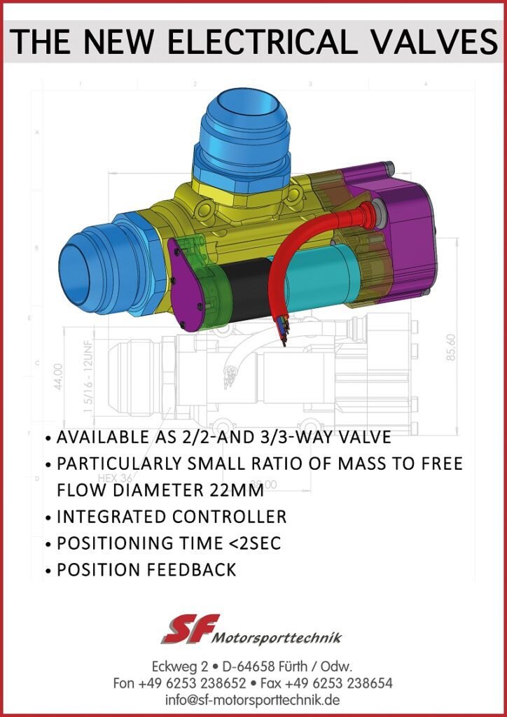 SF motorsporttechnik- the new electrical valves
