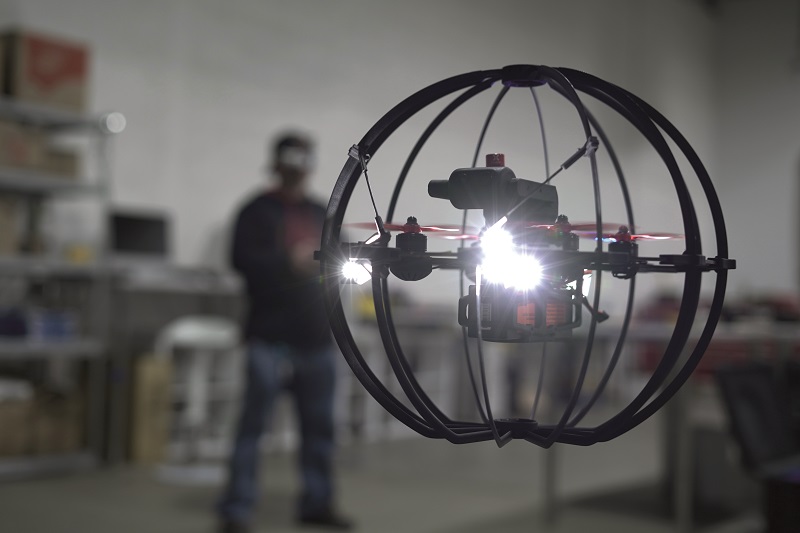 The Skycopter is a caged UAV, originally designed for working inside industrial facilities, making it suitable for exploring Mars-like caves and lava tubes