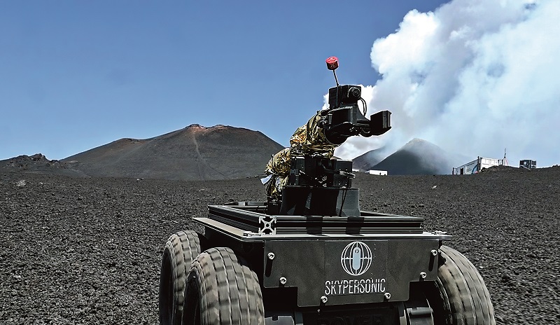 The Skyrover could in future use its arm to place Skyloc beacons for localising itself and other uncrewed systems