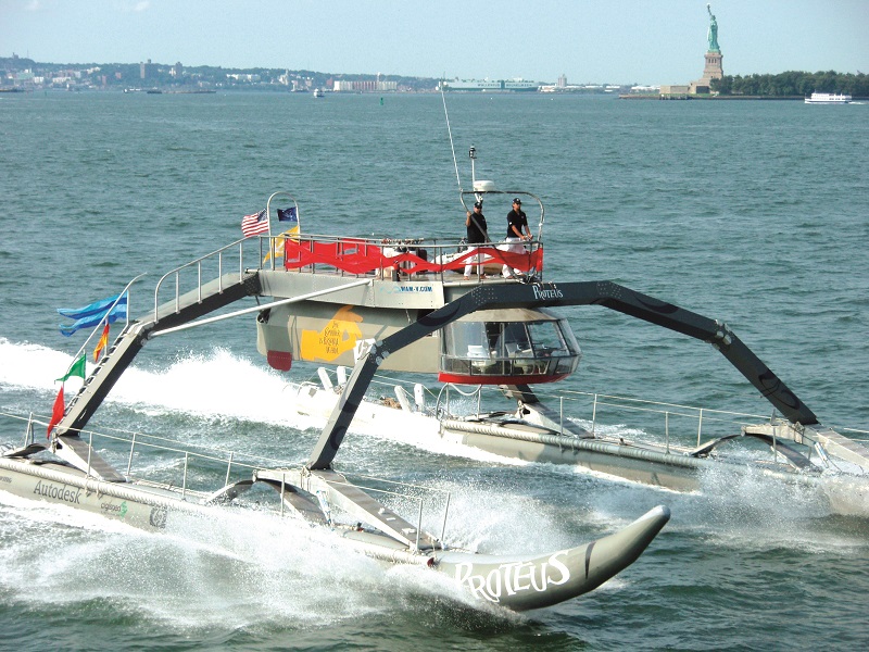 Proteus was the first demonstrator version of the WAM-V, developed as a crewed vessel and unveiled in 2007