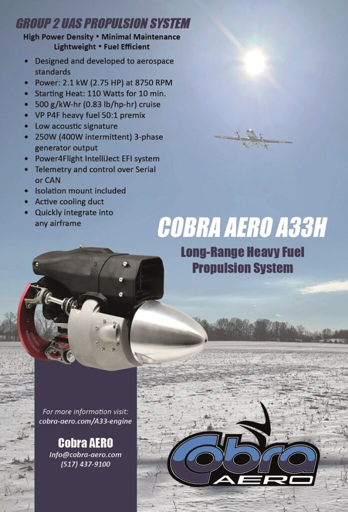cobra aero a33h long-range heavy fuel propulsion system