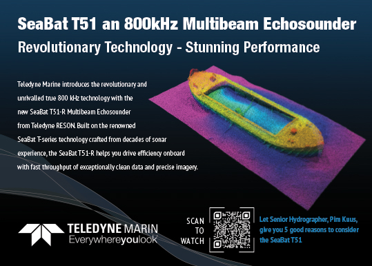 teledyne marin seabat t51 an 800khz multibeam echosounder revolutionary technology -stunning performances