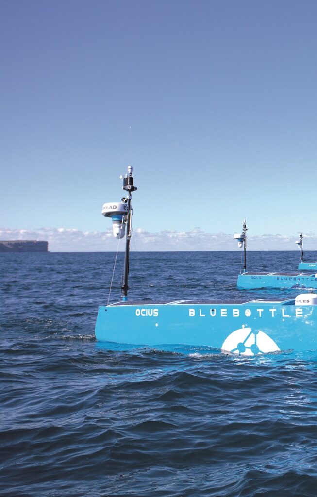 When wind-sailing is not needed, the sail folds down electromechanically into the hull
