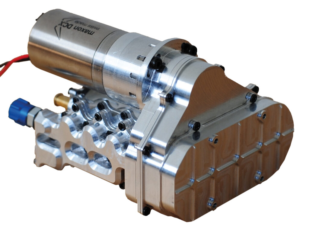 A three-cylinder fuel pump developed for high-pressure supply of heavy fuel (Courtesy of Currawong)