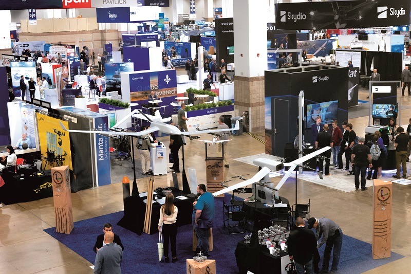 A wide variety of advanced new uncrewed vehicles, AI systems and other components were displayed throughout the Colorado Convention Center (Courtesy of AUVSI)