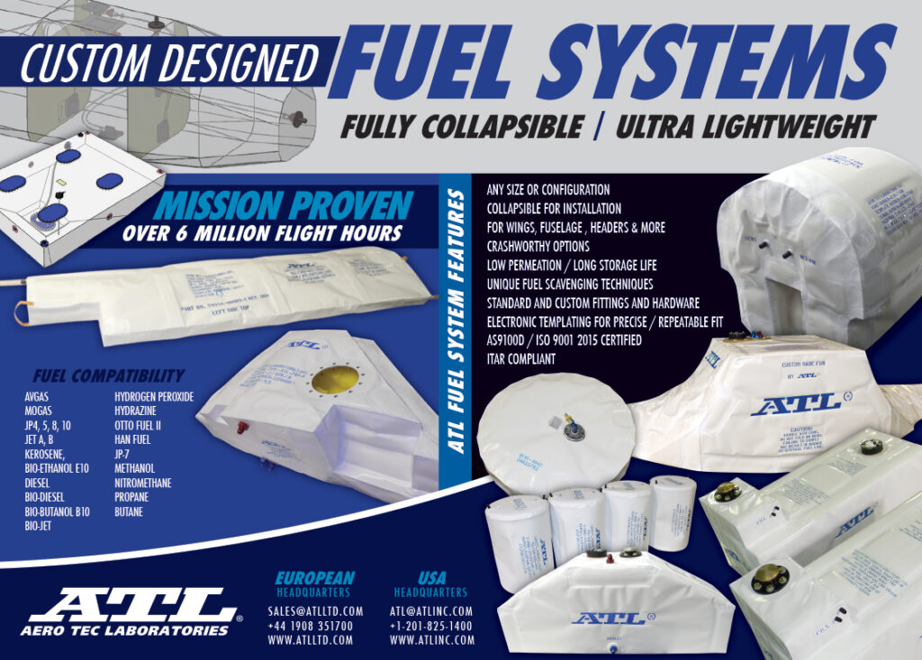 ATL custom designed fuel systems fully collapsible ultra lightweight