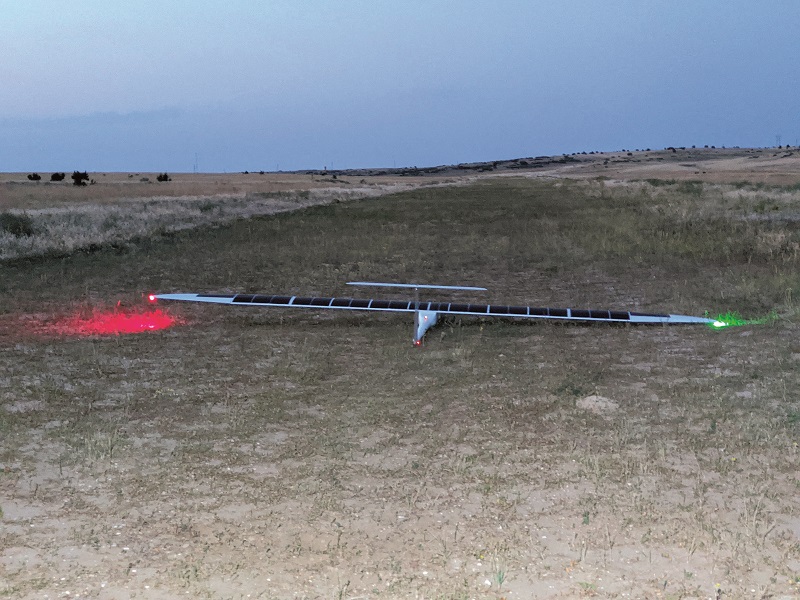 Astrium’s SLXD solar glider UAV, shown here landing after a 9.5 hour flight