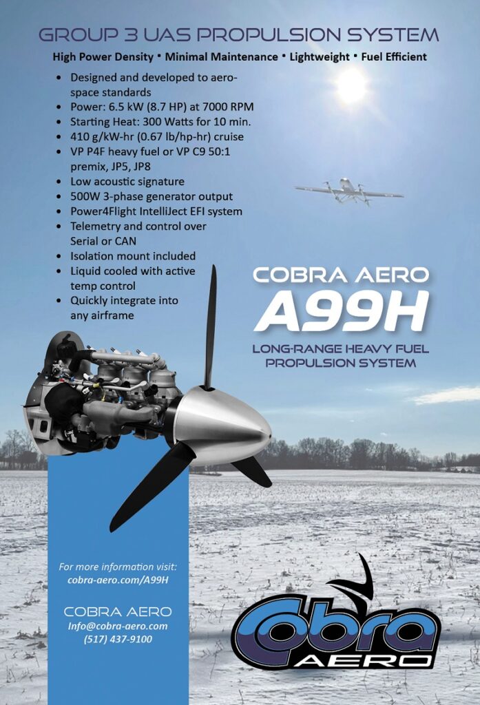 Cobra aero a99h long range heavy fuel propulsion system