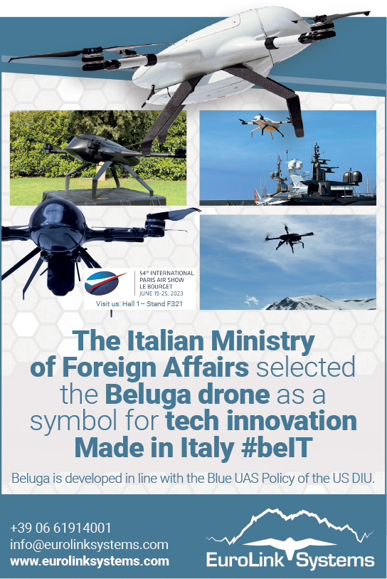 Eurolink systems the italian ministry of foreign affairs selected the beluga drone as a symbol for tech innovation