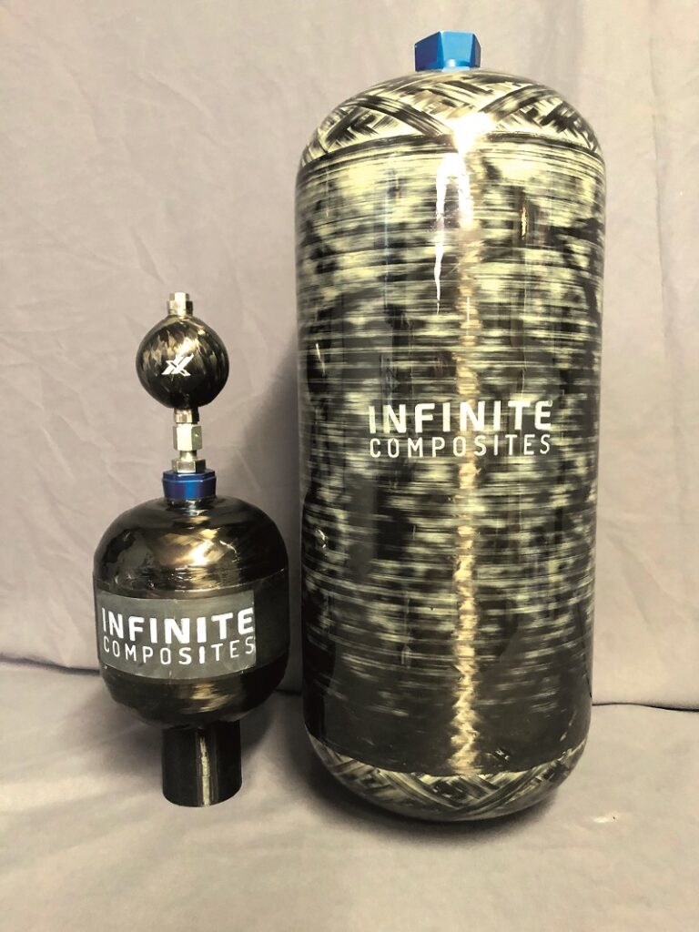 Infinite Composites’ new pressure vessel for hydrogen fuel storage and similar applications