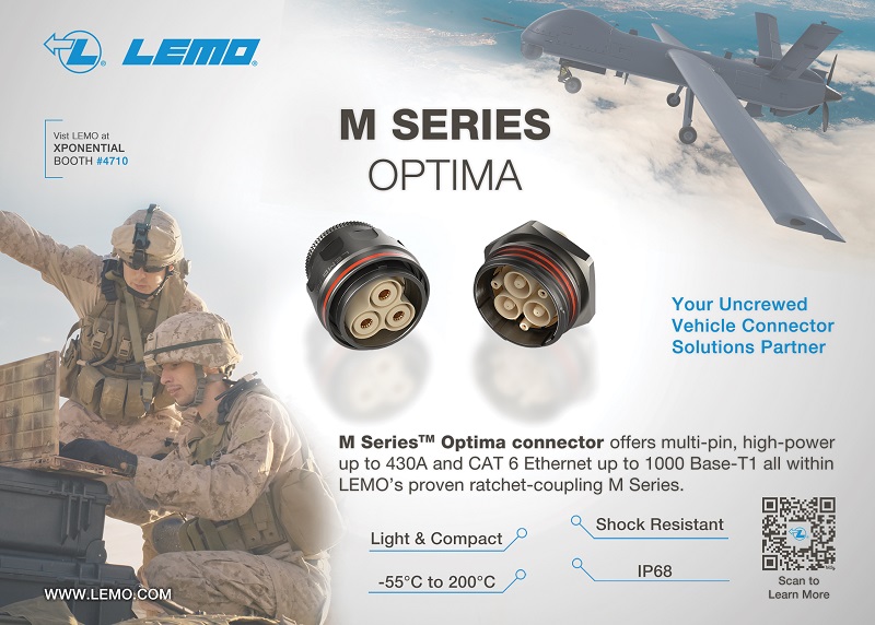 Lemo M series optima your uncrewed vehicle connectorr solutions partner