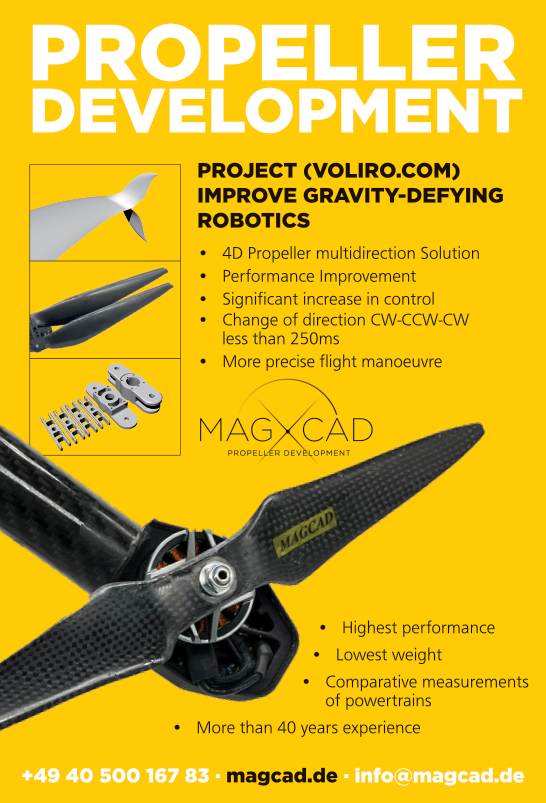 Magcad propeller development project improve gravity-defying robotics