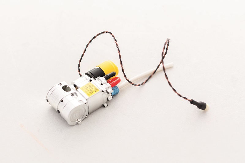 Positive-displacement pumps scale down to UAV-appropriate sizes more easily than other types, with minimal leakage and good self-priming (Courtesy of Currawong)