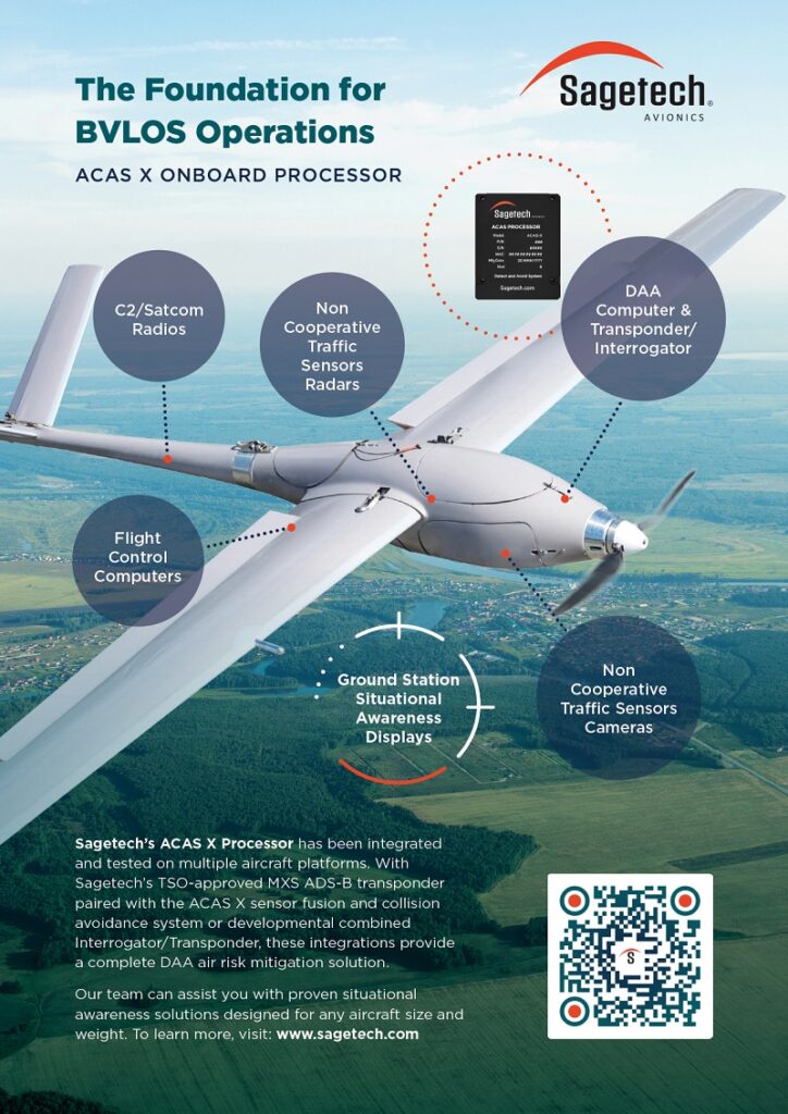 Sagetech avionics the foundation for bvlos operations acas x onboard processor