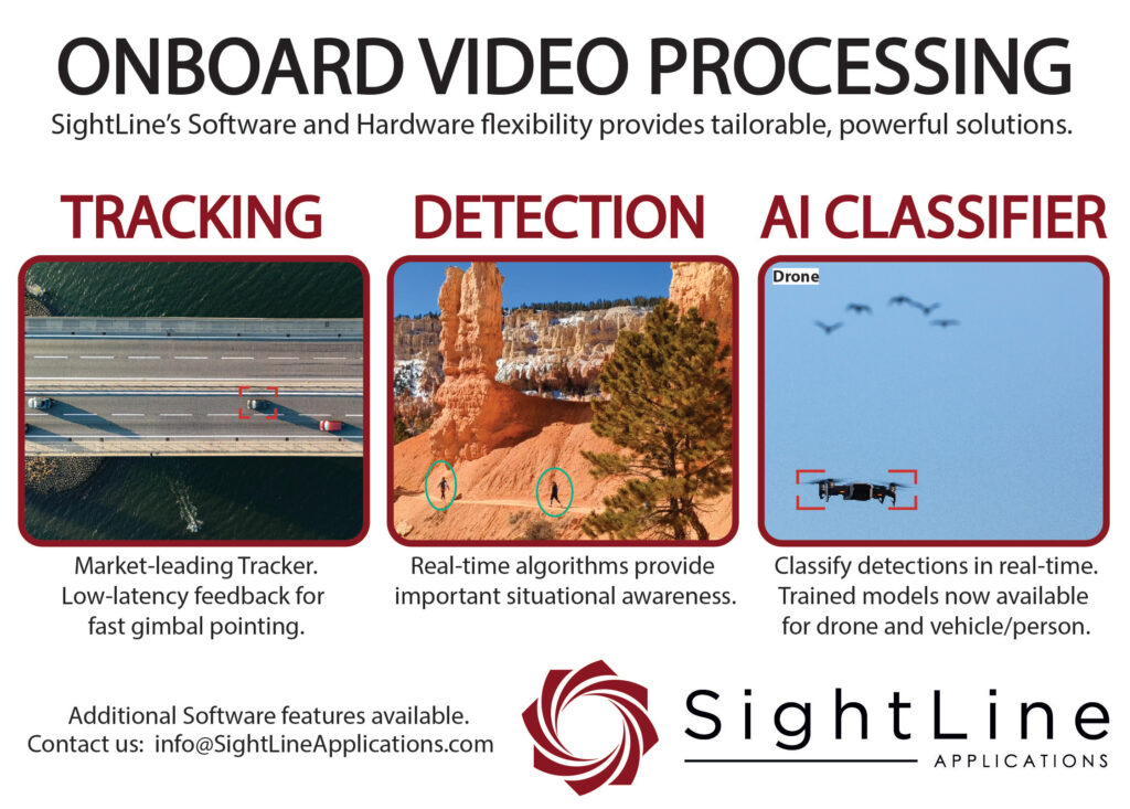 Sightline onboard video processing software and hardware flexibility provides tailorable, powerful solutions