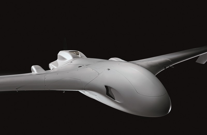 The 75 kg Orbiter 5 is designed for launching from a portable catapult, with a parachute and air bags for landing, enabling flexibility for front-line ISR missions (Courtesy of Aeronautic)