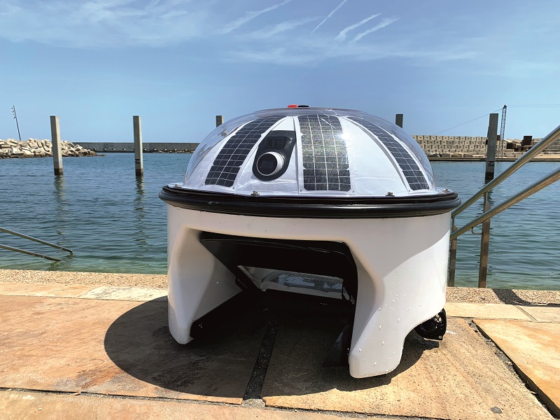 The Harbot prototype features a larger waste collection aperture than the Cleaner