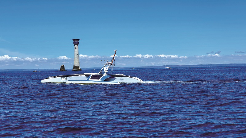 The Mayflower autonomous ship runs on a biodiesel generator and solar cells (Courtesy of Mayflower)