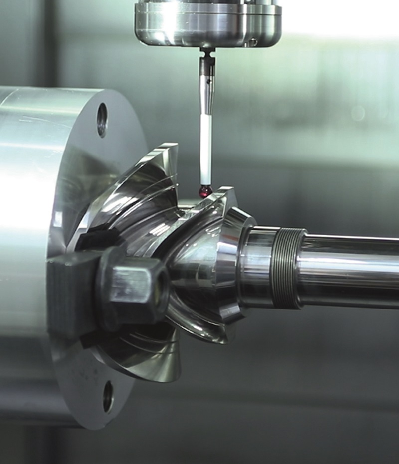 The cam track and shaft are manufactured as a single part, with a second ‘brake’ cam track above the main power cam for safety