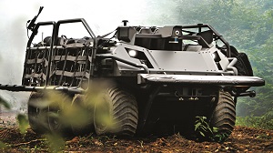 Lidars and cameras (visible at the front of the UGV) for the A-kit are chosen for clients’ varying missions and budgets