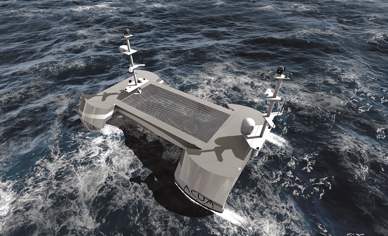 Heavy-duty USVs, like this large, hydrogen-fuelled vessel, increasingly use marine autopilots such as Robosys’ VOYAGER AI solution (Image courtesy of ACUA Ocean)