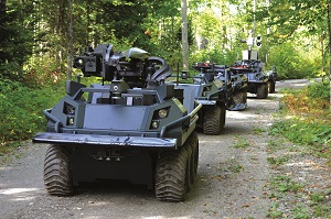 Convoys of UGVs following one another can enable low-complexity autonomy across not only military work but also commercial applications, such as logging trucks