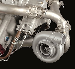 he turbocharger has been designed for the higher airthroughputs, exact exhaust flows, pressure ratios and air volumes of the DHK180; COTS turbos were deemed insufficient for certification