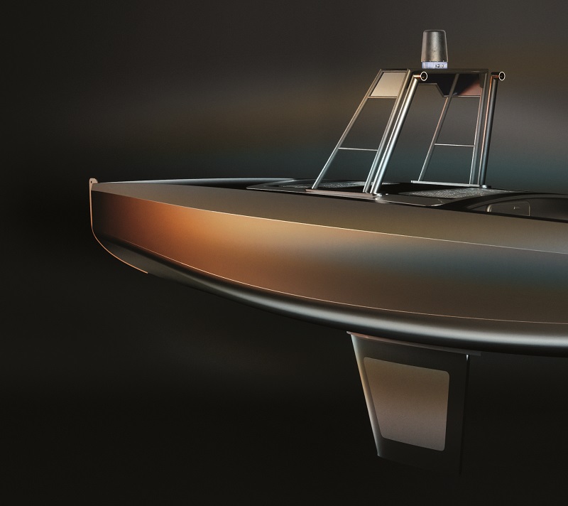 An A-frame arrangement is designed to sit atop the USV for housing sensors key to the autonomy system – specifically, cameras, W-band radars and X-band radars
