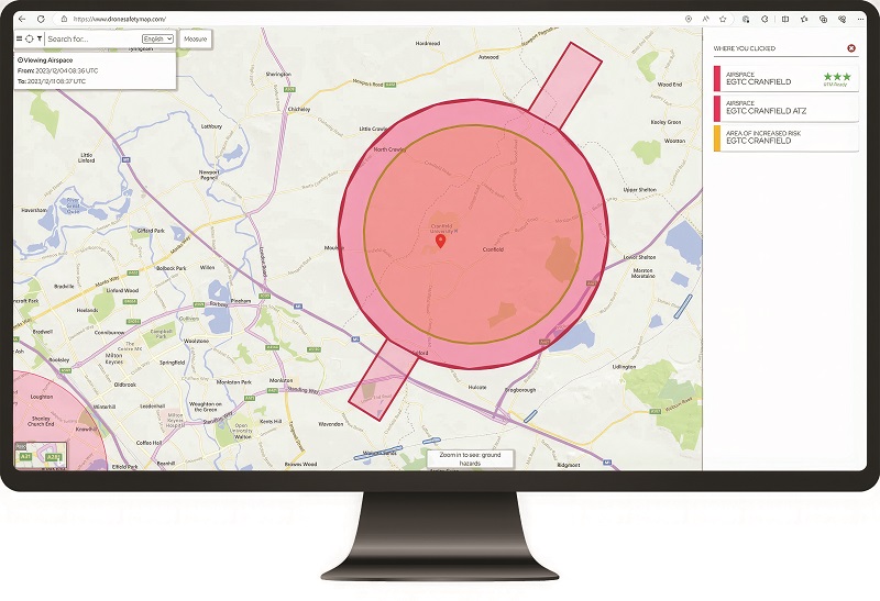 An approval service can ease access to airspace for UAV operators (Image courtesy of Altitude Angel)