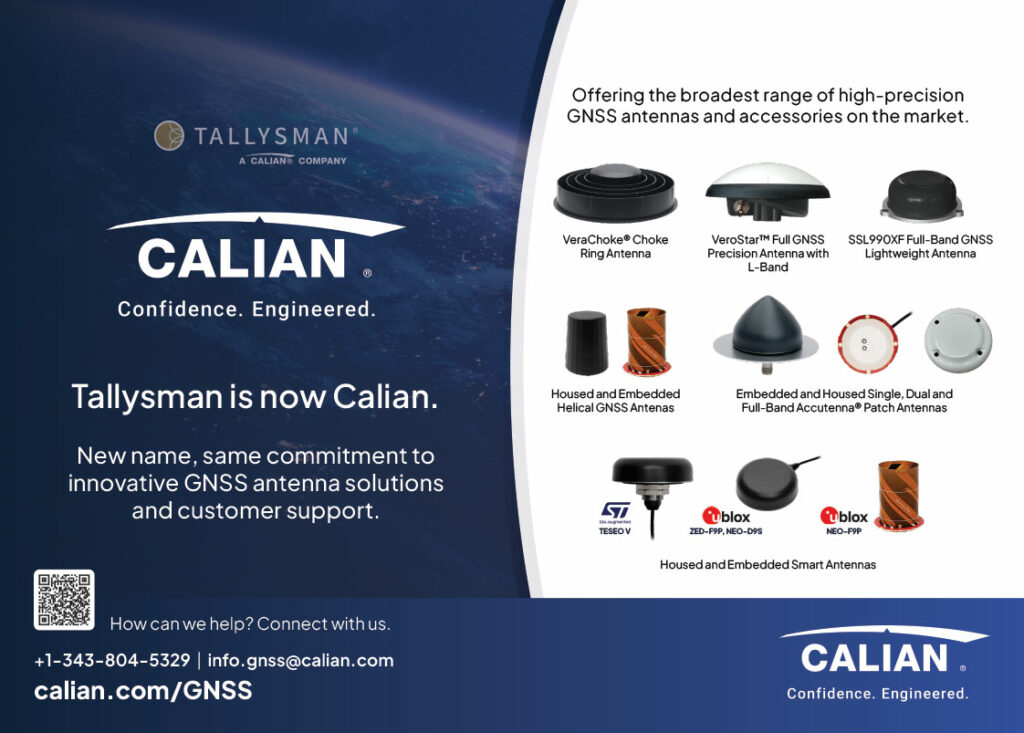 Calian offering the broadest range of high-precision GNSS antennas and accessories on the marker