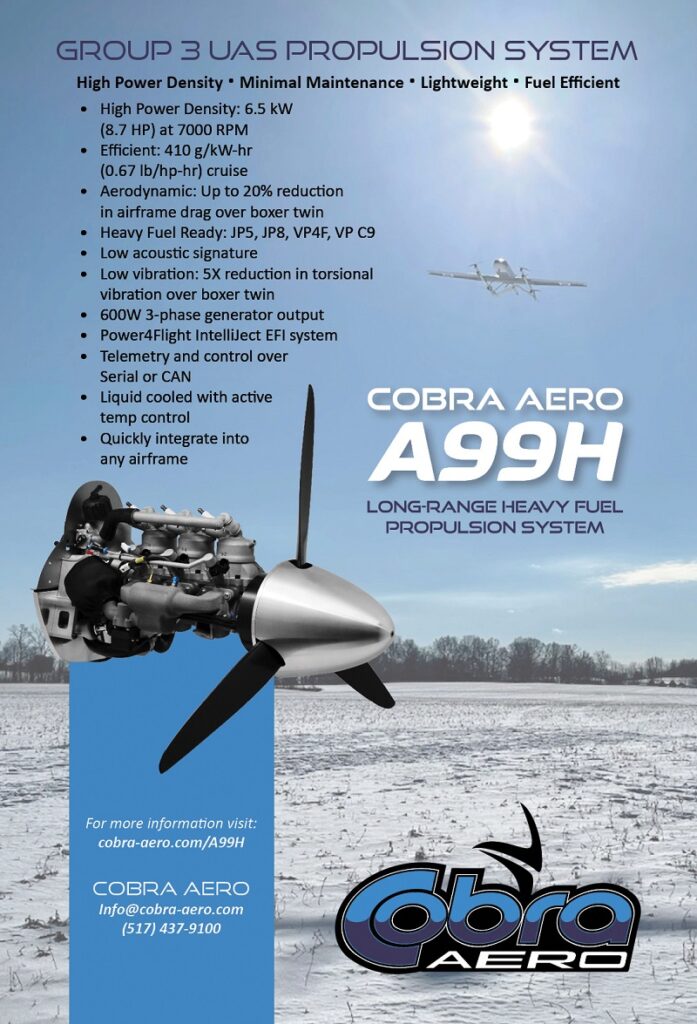 Cobra aero high power density minimal maintenance lightweight fuel efficient