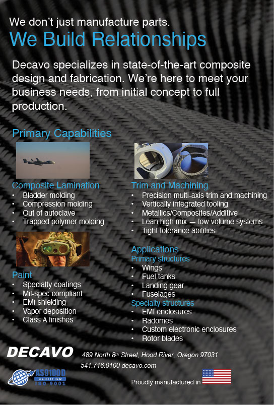 Decavo specializes in state of the art composite design and fabrication