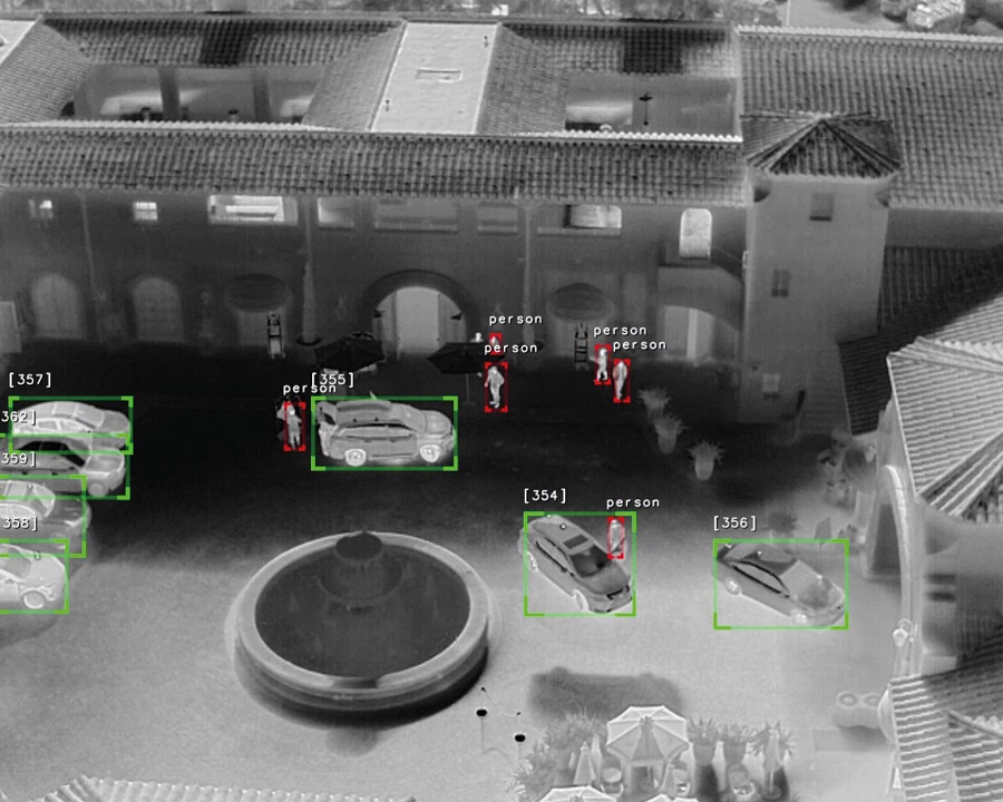Imagery from Teledyne FLIR's Prism AI in an air-to-ground survey operation