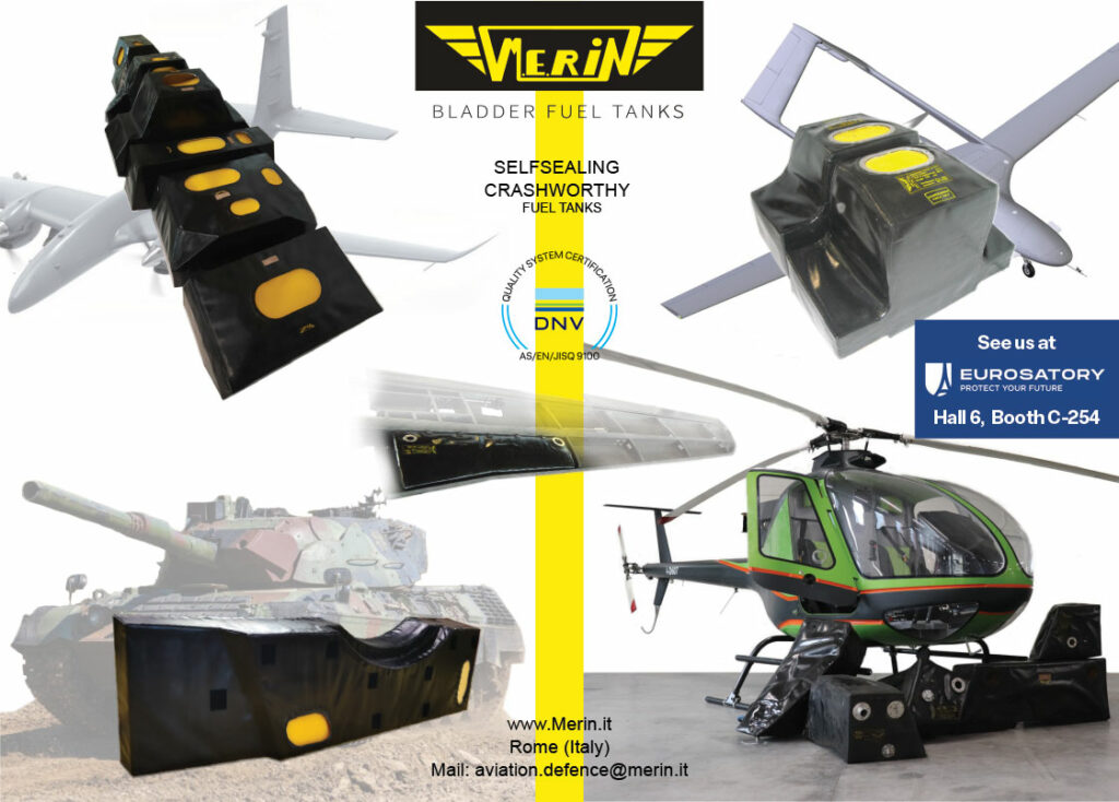 Merin self sealing crash worthy fuel tanks