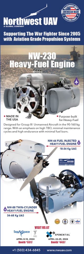 Northwest UAV supporting the war fighter since 2005 with aviation grade propulsion systems