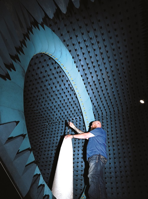 Optimising the antenna element through anechoic chamber tests and other means is vital to achieving the right performance and radiation pattern (Image courtesy of Southwest Antennas)