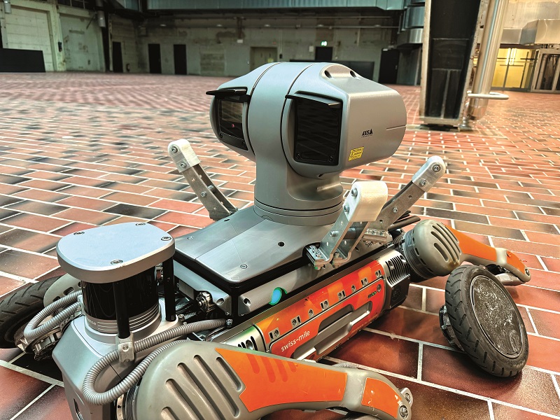 Payloads are mission- and customer-specific, while the robot chassis is Unitree’s B2-W and the software is 100% Swiss-Mile’s (Image courtesy of Swiss-Mile)