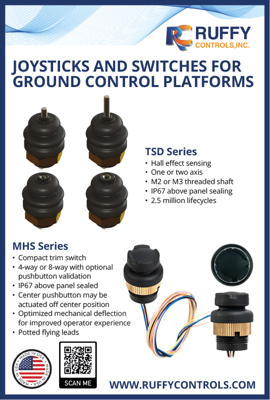 Ruffy Joysticks and switches for ground control platforms