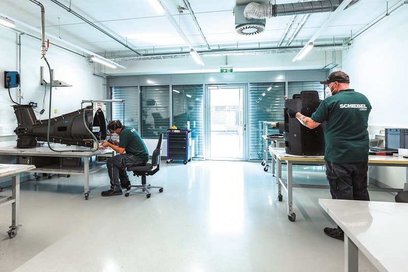 All carbon-fibre production and autoclaves are kept in-house at Schiebel’s facility