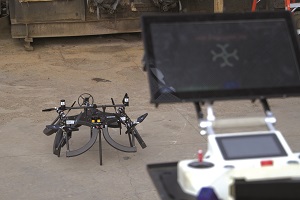 Once the motors and servos are powered on, the UAV sits in a semi-powered mode to see if anything might suffer a mechanical failure in flight