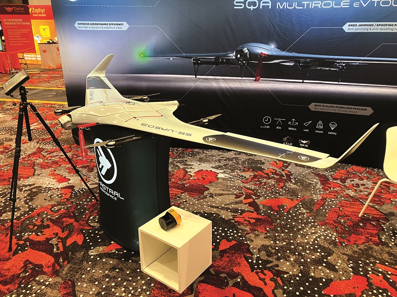 SQA VTOL modular, fixed-wing UAV