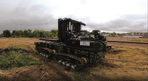 Stratom’s autonomous pallet loader (APL) is being tapped for use in a number of tasks across mining operations (Image courtesy of Stratom)