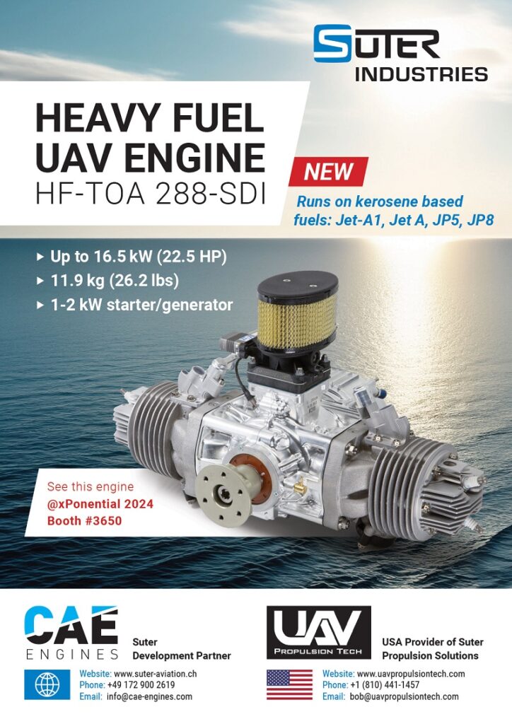 Suter Engines heavy fuel uav engines